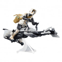 Star Wars: The Mandalorian Vintage Collection Vehicle with figúrkas Speeder Bike with Scout Trooper & Grogu